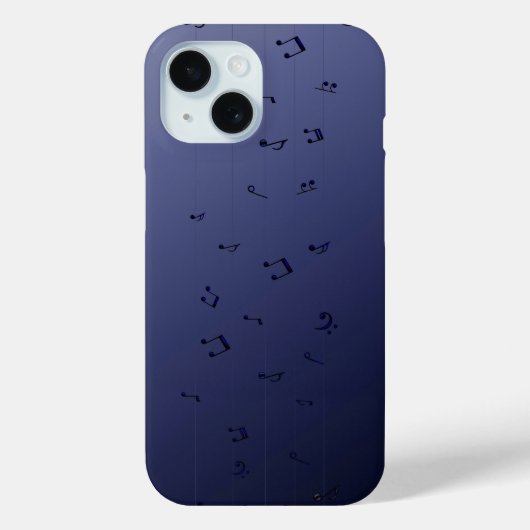 Donkere gotische melodie: Ombre Musical Notes Tele Case-Mate iPhone Case (Achterkant)