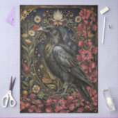 Donkere Gotische Raven Bloem Abstracte Kunst Tissuepapier (Craft)