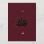 Donkere Gotische Romantische Bourgogne Aangepaste  Menu (Achterkant)