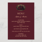 Donkere Gotische Romantische Bourgogne Aangepaste  Menu (Voorkant)