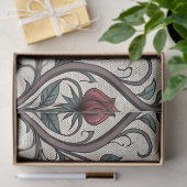 Donkere Gotische Roos Patroon (1) Tissuepapier (Geschenk)