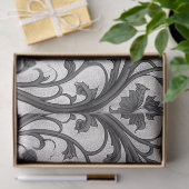 Donkere Gotische Roos Patroon (3) Tissuepapier (Geschenk)