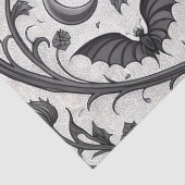 Donkere Gotische Roos Patroon (3) Tissuepapier (Detail)