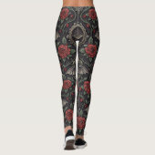 Donkere Gotische Roos Patroon (4) Leggings (Achterkant)