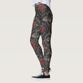 Donkere Gotische Roos Patroon (4) Leggings (Links)
