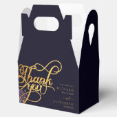 Donkere Gotische Roze Glitter Bruiloft Bedankdoosjes (Geopend)