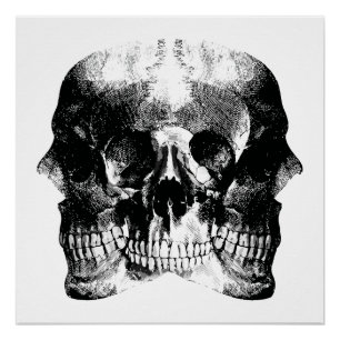 Donkere Gotische Schedel Kunst Perfect Poster