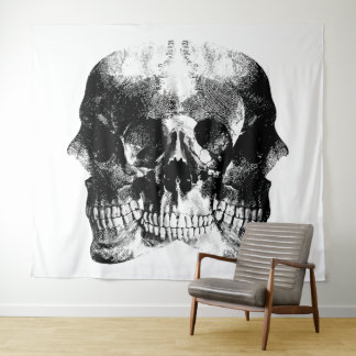 Donkere Gotische Schedel Kunst Wandkleed