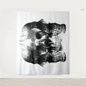 Donkere Gotische Schedel Kunst Wandkleed (Voorkant)