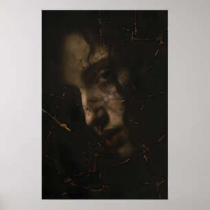 Donkere Gotische Victoriaanse Portret, Sombere Muu Poster
