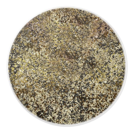 Donkere Goud Glitter Krakelee Moderne Chic Glam Gl Keramische Knop (Voorkant)