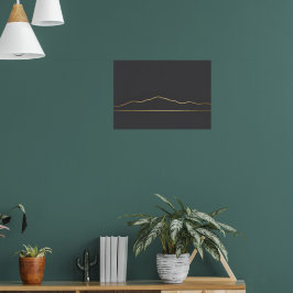 Donkere Goudberg Lijn Poster