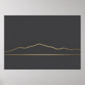 Donkere Goudberg Lijn Poster (Voorkant)