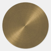 Donkere gouden envelop ronde sticker (Voorkant)