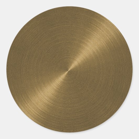 Donkere gouden envelop ronde sticker (Voorkant)