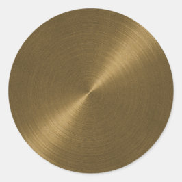Donkere gouden envelopzegel ronde sticker