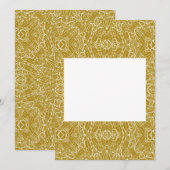 Donkere gouden geometrische sterren abstracte kuns kaart (Voorkant / Achterkant)