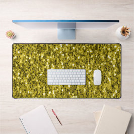 Donkere gouden glitter vonken bling bureaumat