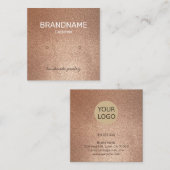 Donkere gouden kleurverloop verlooptextuur oormerk vierkante visitekaartje (Voorkant / Achterkant)