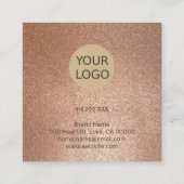 Donkere gouden kleurverloop verlooptextuur oormerk vierkante visitekaartje (Achterkant)