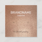 Donkere gouden kleurverloop verlooptextuur oormerk vierkante visitekaartje (Voorkant)