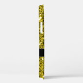 Donkere goudgele nepschittertjes Monogram Case-Mate iPhone Case (Achterkant / Rechts)