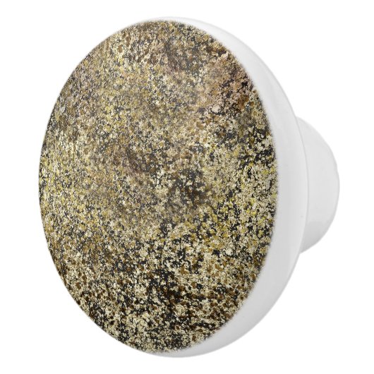 Donkere goudglitter Crackle Moderne Chic Glam Spar Keramische Knop (Rechts)