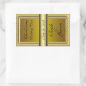 Donkere goudweddenschappen Sticker label wasgoed (Tas)