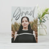 Donkere graad Vervagen Bekleding Moderne Foto Univ Aankondiging (Staand voorkant)