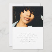 Donkere graad Vervagen Bekleding Moderne Foto Univ Aankondiging (Achterkant)