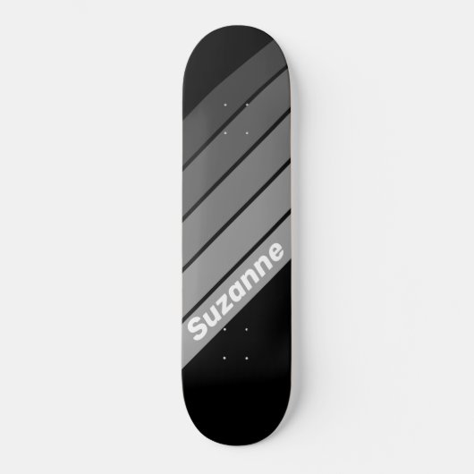 Donkere Gradiënt met Naam Persoonlijk Skateboard (Voorkant)