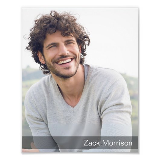 Donkere Gradiënt Rand 8x10 Acteur Headshot Prints Foto Afdruk (Voorkant)