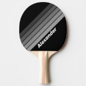Donkere Gradiënt Regenboog met Naam Tafeltennisbatje (Voorkant)