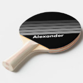 Donkere Gradiënt Regenboog met Naam Tafeltennisbatje (Voorkant Gekanteld)