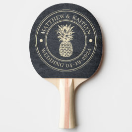 Donkere granieten stenen ananas huwelijksnamen tafeltennisbatje