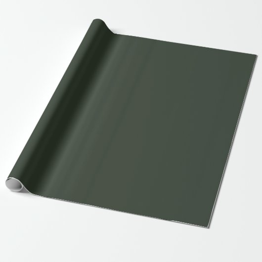 Donkere grijsgroene kleuraccent cadeaupapier (Uitgerold)