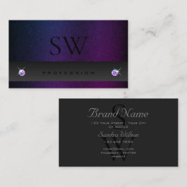 Donkere grijze blauwe Paarse verlooppatroon Initia Visitekaartje