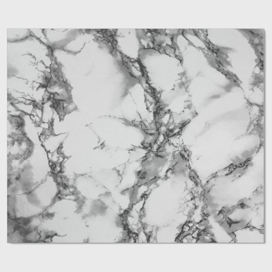 Donkere grijze en lichte grijze marmertextuur cadeaupapier (Vlak)