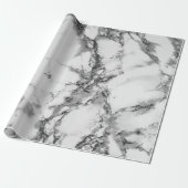 Donkere grijze en lichte grijze marmertextuur cadeaupapier (Uitgerold)