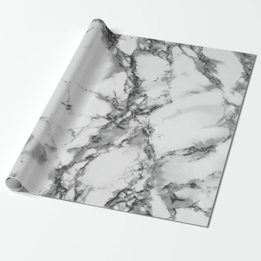 Donkere grijze en lichte grijze marmertextuur cadeaupapier (Uitgerold)