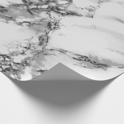 Donkere grijze en lichte grijze marmertextuur cadeaupapier (Hoek)