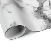 Donkere grijze en lichte grijze marmertextuur cadeaupapier (Rol Hoek)