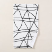 Donkere grijze en witte Abstracte keukenset Bad Handdoek (Handdoek)