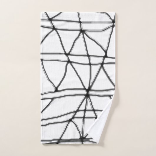 Donkere grijze en witte Abstracte keukenset Bad Handdoek (Handdoek)