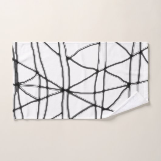 Donkere grijze en witte Abstracte keukenset Bad Handdoek (Handdoek)