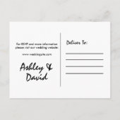 Donkere grijze en witte Moderne Uitnodiging van he (Achterkant)