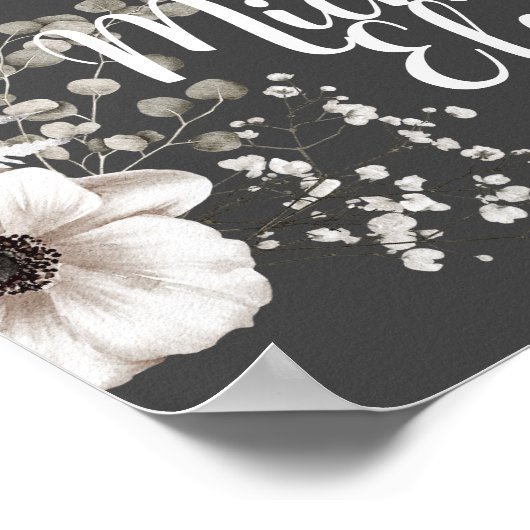 Donkere grijze en witte zwevende wand afdrukken poster (Hoek)