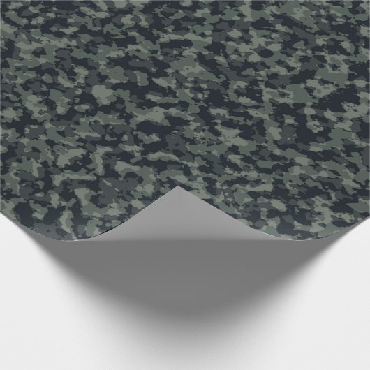 Donkere grijze, groene en zwarte schaduwen Camoufl Cadeaupapier (Hoek)