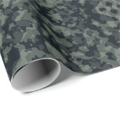 Donkere grijze, groene en zwarte schaduwen Camoufl Cadeaupapier (Rol Hoek)