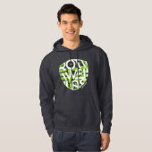 Donkere grijze hoodie - Mannen - Big Shield (Voorkant volledig)